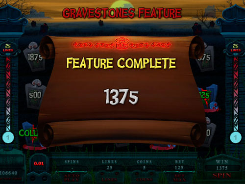 free Alaxe in Zombieland slot gravestones feature total prize