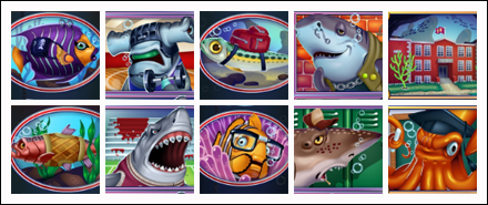 free Shark School slot game symbols