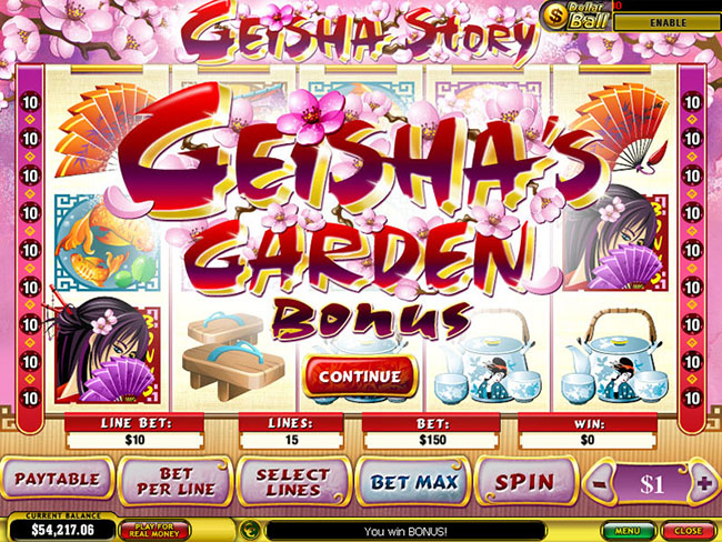 free Geisha Story slot bonus feature