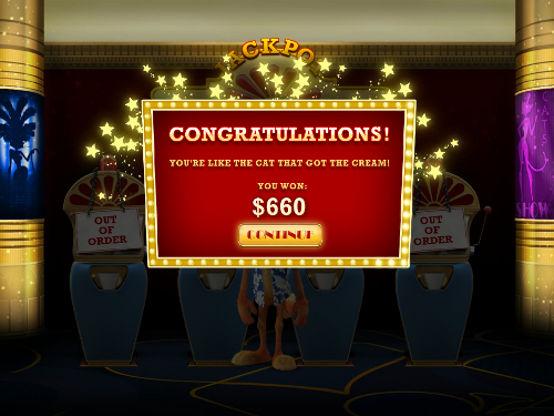 free Cat in Vegas bonus slot game win