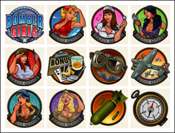 free Bomber Girls slot game symbols