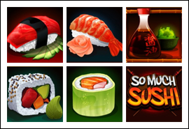 free So Much Sushi slot game symbols