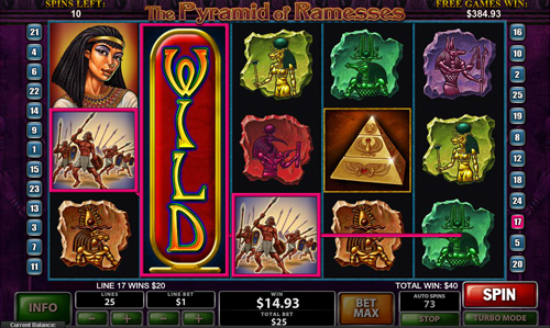 free The Pyramid of Ramsses free games twister feature