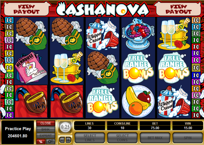 free Cashanova slot bonus feature