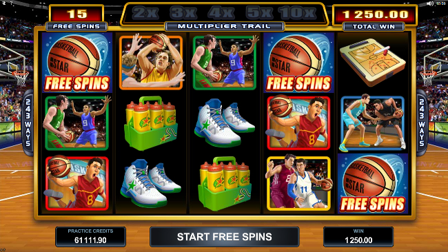 free Basketball Star slot bonus feature
