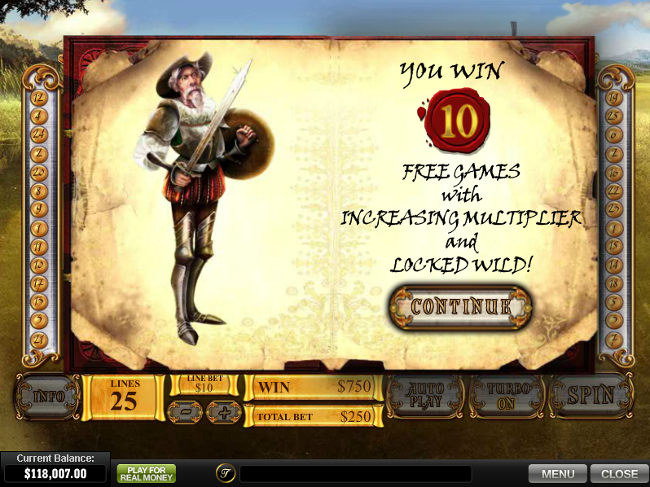 free The Riches of Don Quixote slot bonus feature