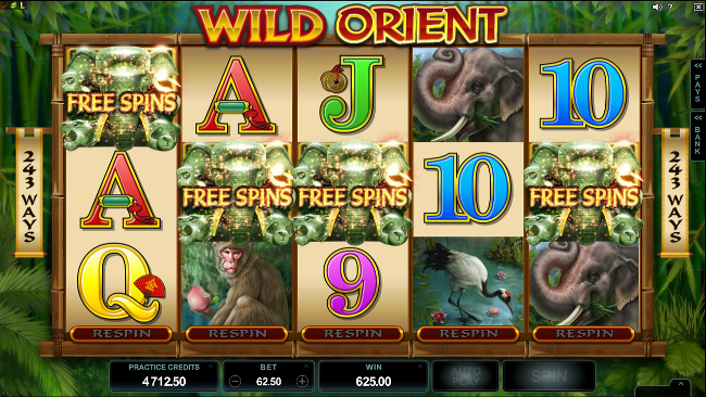 free Wild Orient slot bonus feature