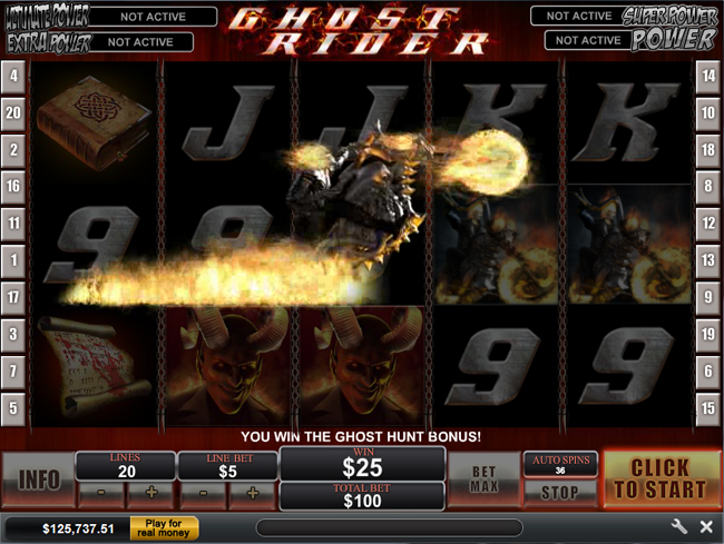 free Ghost Rider slot bonus feature