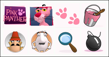 free Pink Panther slot game symbols