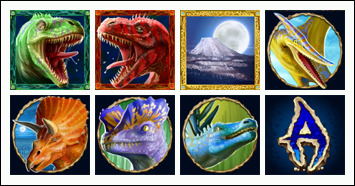free Megasaur slot game symbols