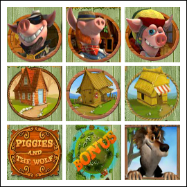 free Piggies and the Wolf slot game symbols