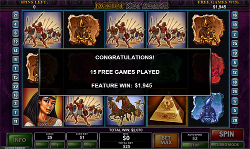 free The Pyramid of Ramsses Bonus Win