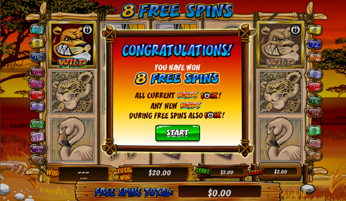 free Wild Gambler free spins feature