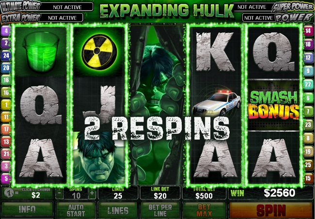 free The Incredible Hulk slot bonus feature