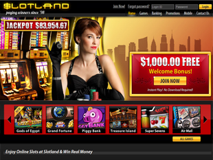 Slotland Mobile Casino Home