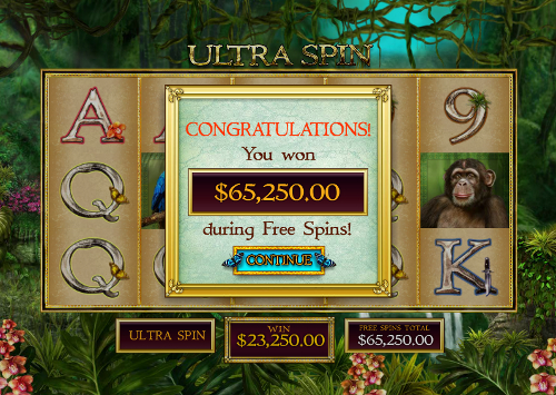 free Heart of the Jungle free spins win