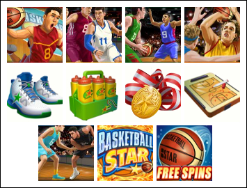 free Basketball Star slot game symbols