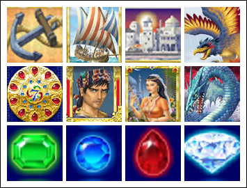 free Sinbad's Golden Voyage slot game symbols