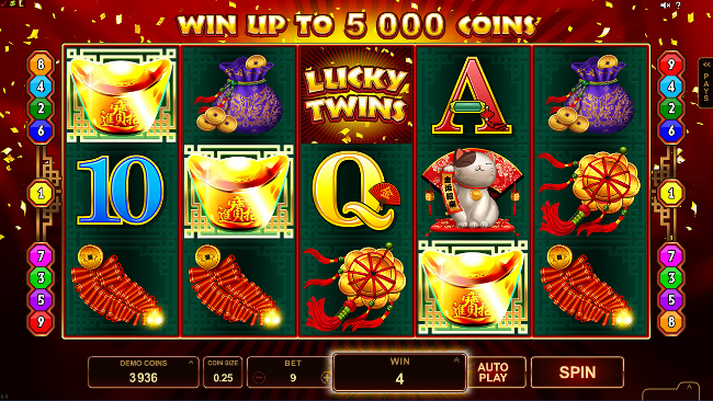 free Lucky Twins slot scatter feature