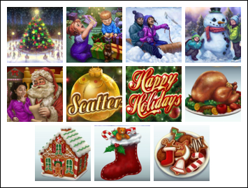 free Happy Holidays slot game symbols