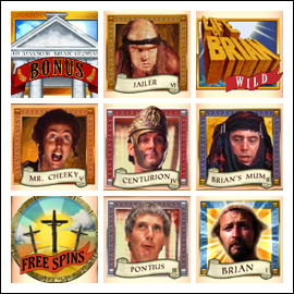 free Monty Python's Life of Brian slot game symbols