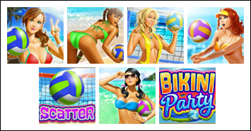 free Bikini Party slot game symbols