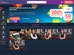 Betspin Casino Home